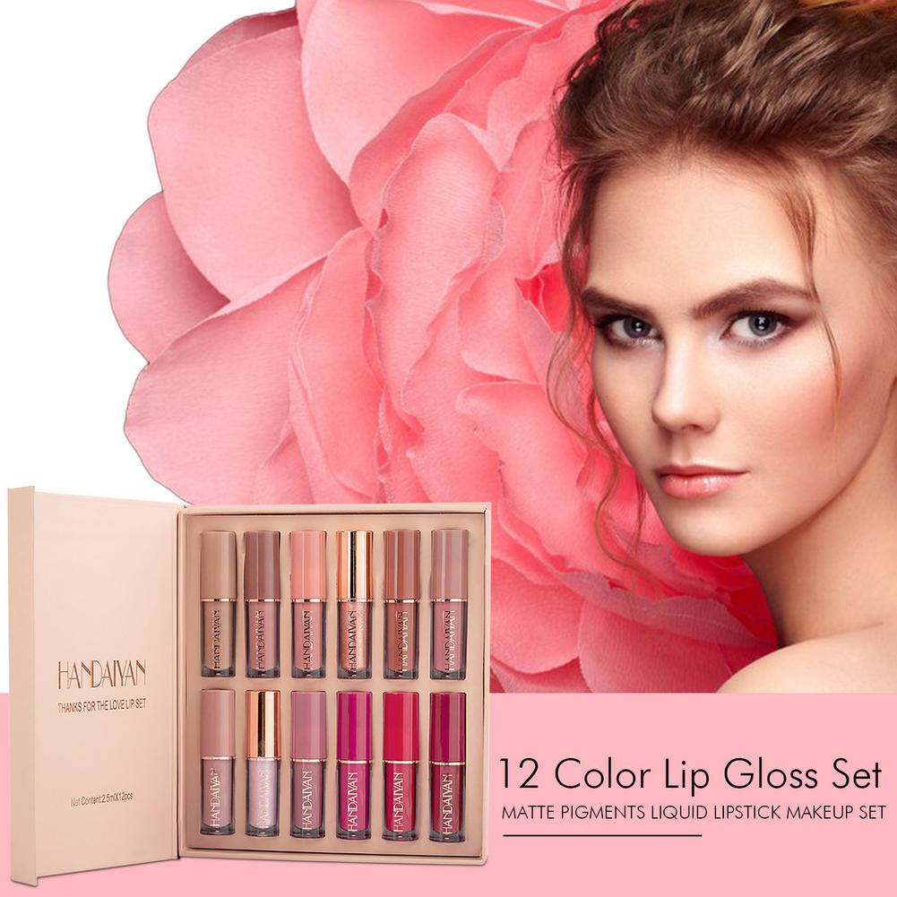 Super Glossy Lipgloss | 12 pcs Matte Liquid Lipstick Box |