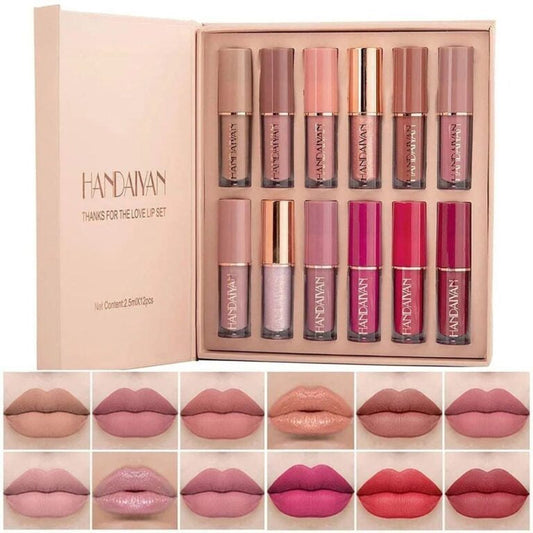 Super Glossy Lipgloss |  12 pcs Matte Liquid Lipstick Box |