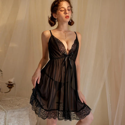 Deep V Neck floral Lace Lingerie