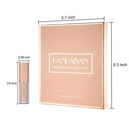 Super Glossy Lipgloss |  12 pcs Matte Liquid Lipstick Box |