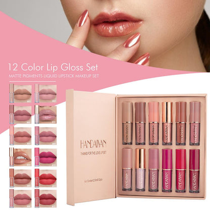 Super Glossy Lipgloss |  12 pcs Matte Liquid Lipstick Box |